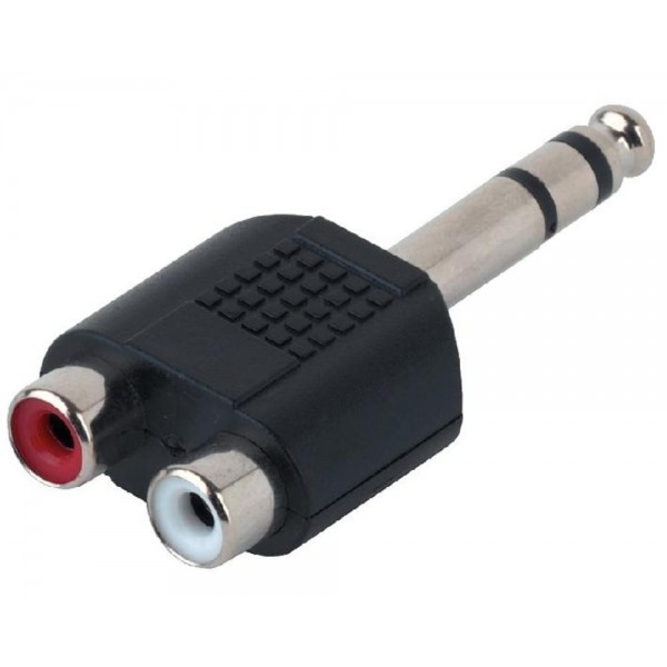 Adapter 2 x RCA - 6.3mm Jack Stereo 